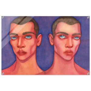 Amanda Macgregor - Two Figures on Violet- Original Print in Acrylic