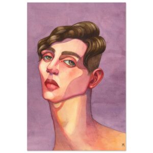 Amanda Macgregor - Portrait on Mauve - Original Print on Foam
